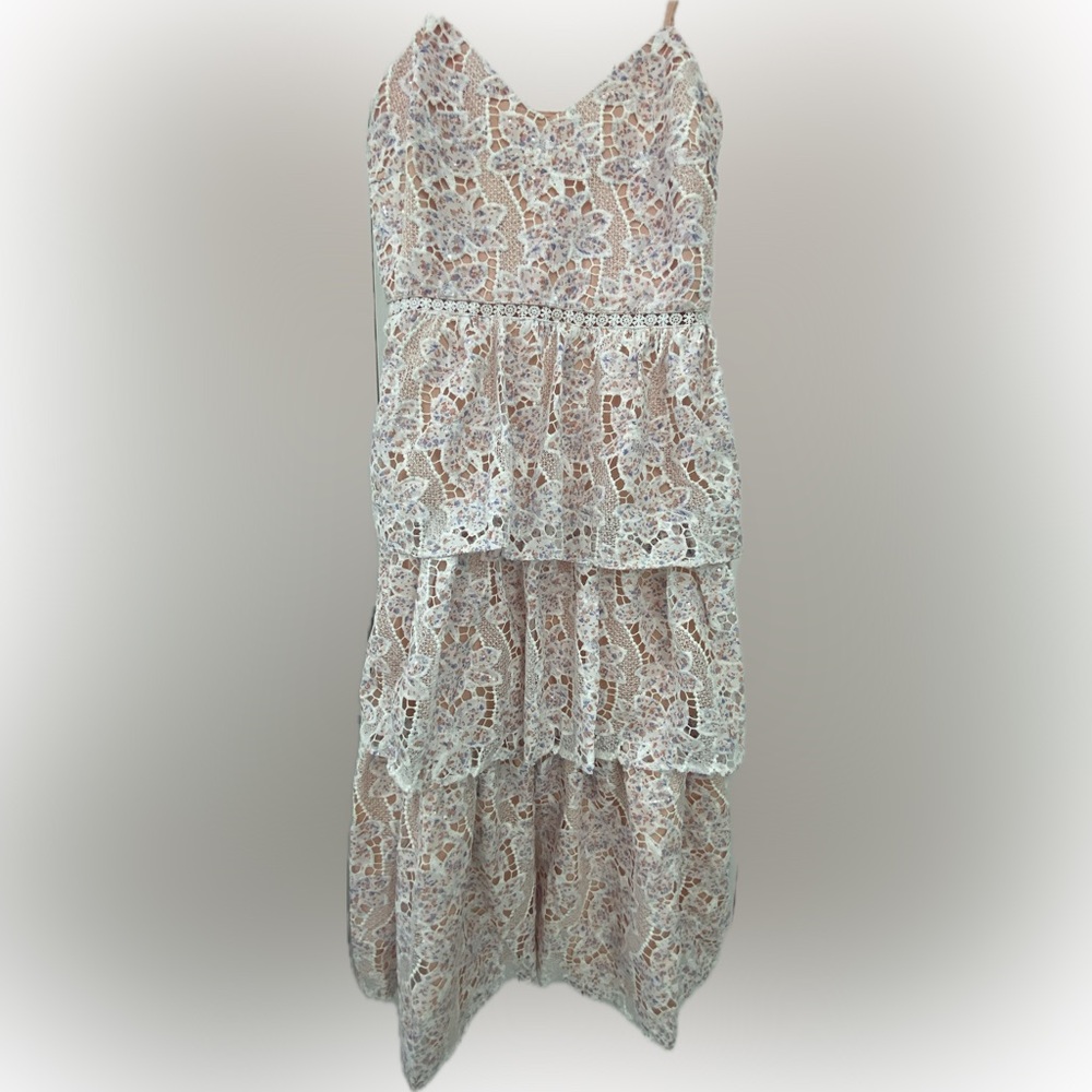NWOT Just Me tiered formal sequins L